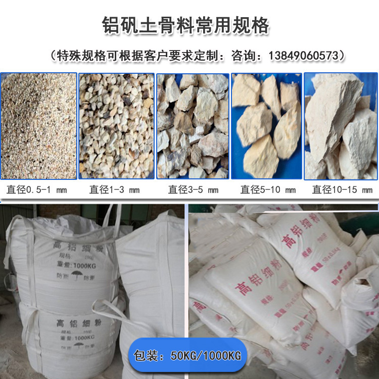 鋁礬土骨料|熟料|高鋁|廠家規(guī)格圖